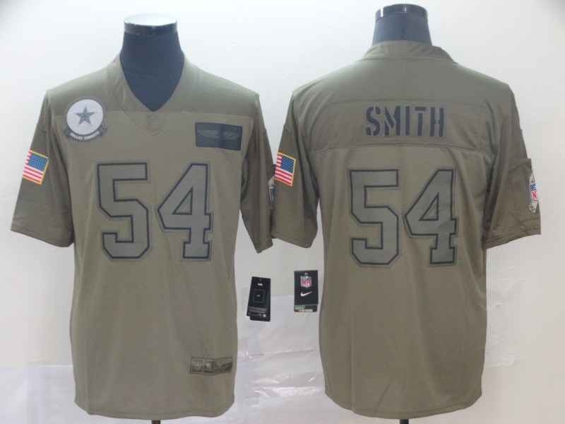 Men's Dallas Cowboys Jaylon Smith #54 Brown Jersey